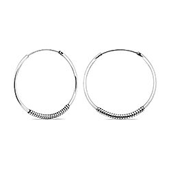Wholesale 925 Sterling Silver V Spring Bali Hoop Earrings