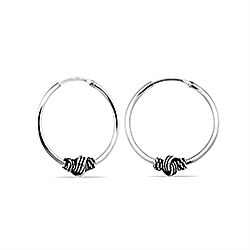 Wholesale 925 Sterling Silver Bali Hoop Earring