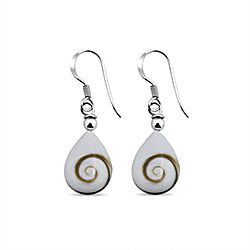 Wholesale Sterling Silver Shiva Eye Shell Earring