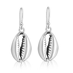 Wholesale 925 Sterling Silver Cowrie Plain Earring

