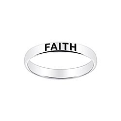 Faith ring silver