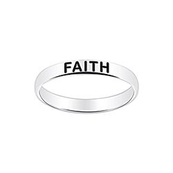 Wholesale Sterling Silver Faith Band Plain Ring
