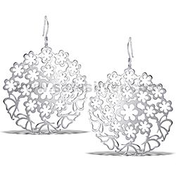Wholesale 925 Sterling Silver Flower Design Plain Earring
