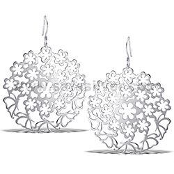 Wholesale 925 Sterling Silver Flower Design Plain Earring
