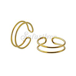 Wholesale 925 Sterling Silver Double Layer Ear Cuff Earrings