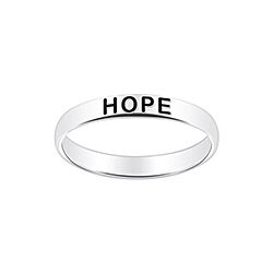Wholesale Sterling Silver Hope Band Plain Ring