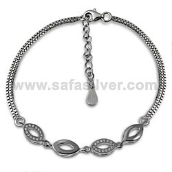 Wholesale 925 Sterling Silver lovely Design Cubic Zirconia Bracelet