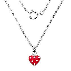 Wholesale 925 Sterling Silver Pink Heart Kids Necklaces