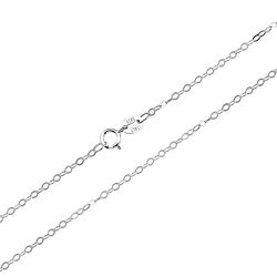 Wholesale 925 Sterling Silver Hammered Flat Cable Chain