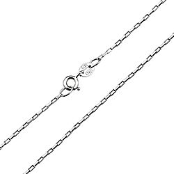 Wholesale 925 Sterling Silver Hammered Square Cable Chain