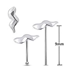 925 Sterling Silver Snake Nose Stud – Exotic Design