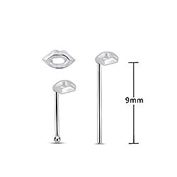 Lip Kiss Nose Stud, Silver Kiss Nose Stud