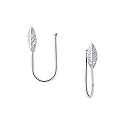 Leaf Nose Ring Silver Non Piercing