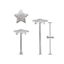 Silver Star Diamond Dust Cut Nose Pin