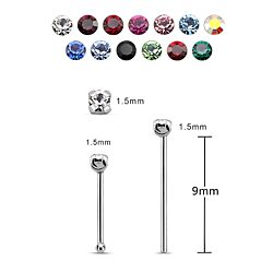 1.5 mm Tiny Crystal Nose Stud  Square Nose Stud Wholesale