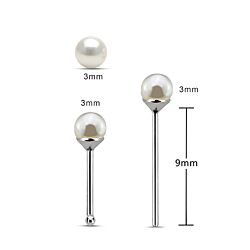2 mm Pearl Nose Stud  Silver Nose Stud   Wholesale