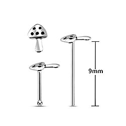 Mushroom Nose Ring Stud Sterling Silver Online