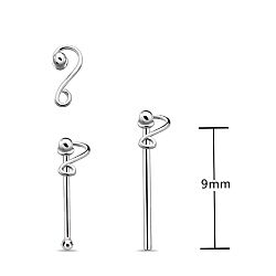 Music Note Stud Silver 20G (0.6mm)