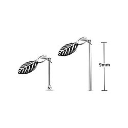 Oxidized Silver Hanging Dangling Leaf Nose Studs Wholesale