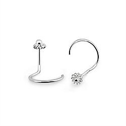 Silver Sun Flower Nose Screw 