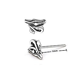 Oxidized Silver Eye of Horus Nose Stud, Antique Nose Studs  Wholesale