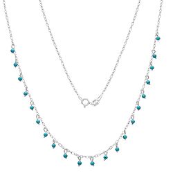 Wholesale 925 Sterling Silver Turquoise Blue Necklace 