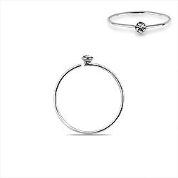 hoops with one stone nose ring