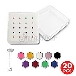 Octagon Nose Studs | Silver Nose Studs Wholesale