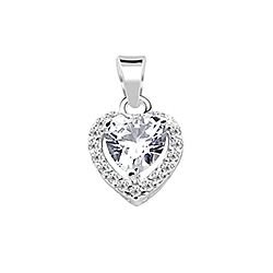 Wholesale 925 Silver Cubic Zirconia Heart Pendant