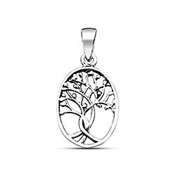 Wholesale 925 Sterling Silver Filigree Design Tree Of Life Plain Pendant