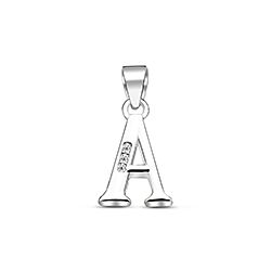 Wholesale Silver Cubic Zirconia A Letter Pendant