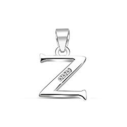 Wholesale Silver Cubic Zirconia Z Letter Pendant
