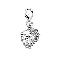 Wholesale Sterling Silver Plain Lion Face Charm