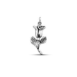 Wholesale 925 Sterling Silver Forever Rose Flower Plain Pendant