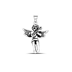 Wholesale 925 Sterling Silver Music Angel Plain Pendant