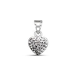 925 Silver Heart Crystal Pendant