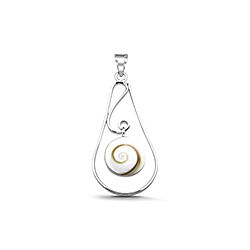 Wholesale 925 Sterling Silver Teardrop Round  Shiva Eye Pendant