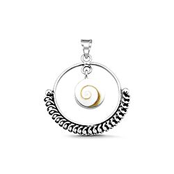 Wholesale 925 Sterling Silver Dangle Round Shiva Eye Pendant