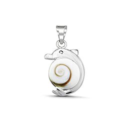 Wholesale 925 Sterling Silver Dolphin Round Shiva Eye Pendant
