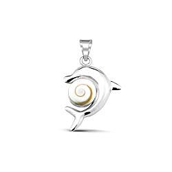 Wholesale Sterling Silver Dolphin Round Shiva Eye Pendant