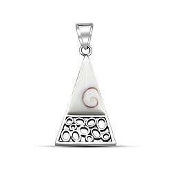 Wholesale 925 Sterling Silver Triangle Shape Shiva Eye Pendant