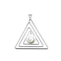 Wholesale 925 Sterling Silver Triangle Design Shiva Eye Pendant