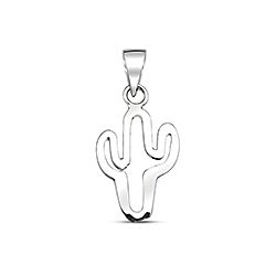 Wholesale 925 Sterling Silver Cactus Plain Pendant