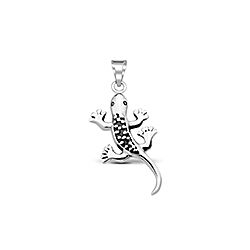 Wholesale 925 Sterling Silver Oxidized Lizard Plain Pendant 