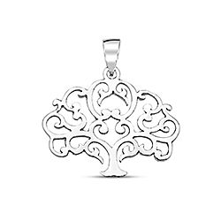 Tree of life pendant silver filigree design