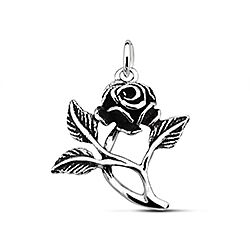 Wholesale 925 Sterling Silver Rose Flower Plain Pendant