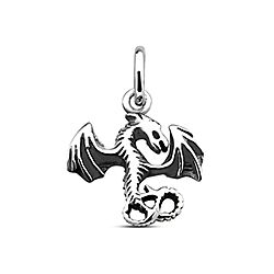 .Wholesale 925 Sterling Silver Oxidized Dragon Plain Pendant 
