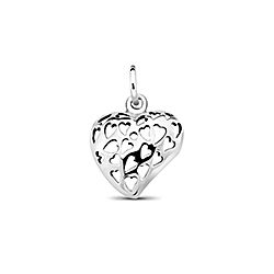 Wholesale 925 Sterling Silver Mini Heart Handcrafted Heart Plain Pendant
