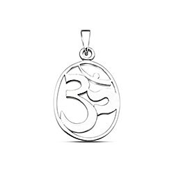 Wholesale 925 Sterling Silver Om Design Plain Pendant
