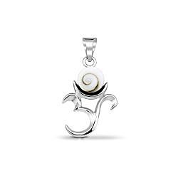 Wholesale 925 Sterling Silver 18mm Om Spiritual Shiva Eye Pendant